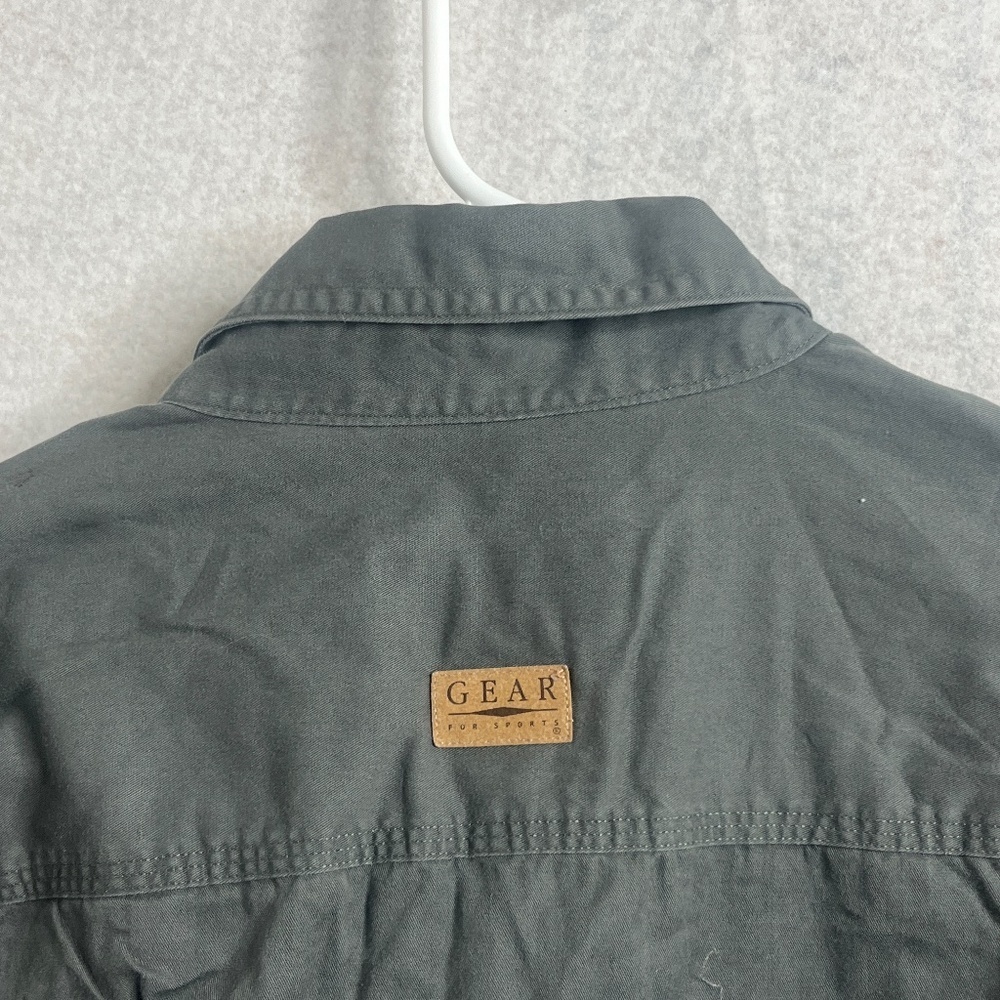 Vintage Gear for Sports Gray Cotton Button Down Shirt XL Casual Outdoor - Picture 5 of 8